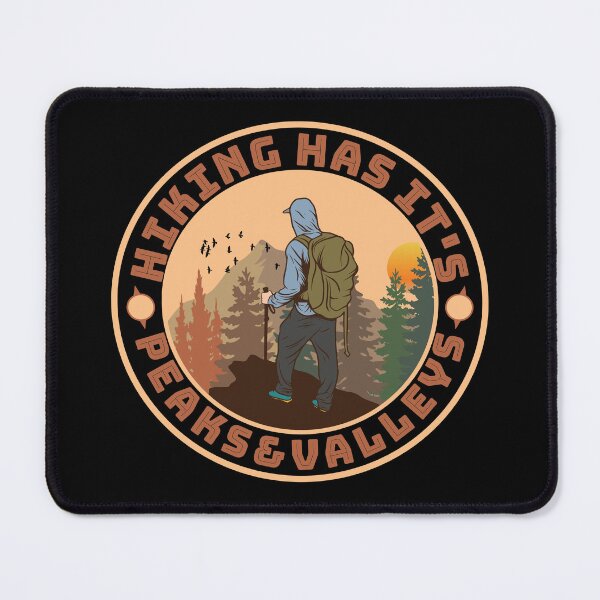 Item preview, Hiker at the Summit Hiking Peaks and Valleys Backpacker designed and sold by CharJens.