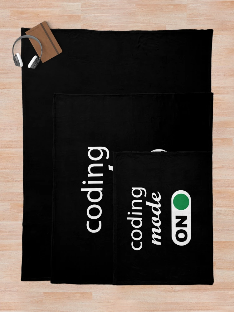 Thumbnail 5 of 6, Throw Blanket, Coding mode on designed and sold by TheCodeChic.