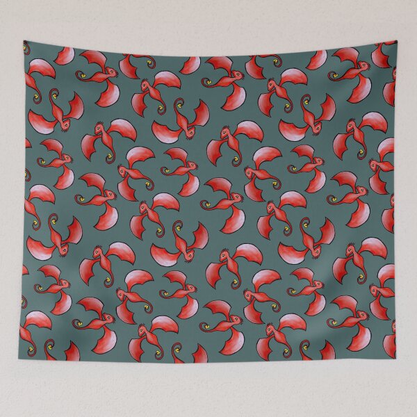 Item preview, Red Watercolor Dragon designed and sold by kmstudio.