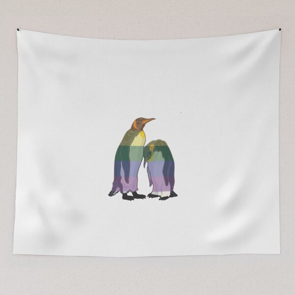Item preview, Rainbow LGBT Gay Penguin Couple designed and sold by merchhost.