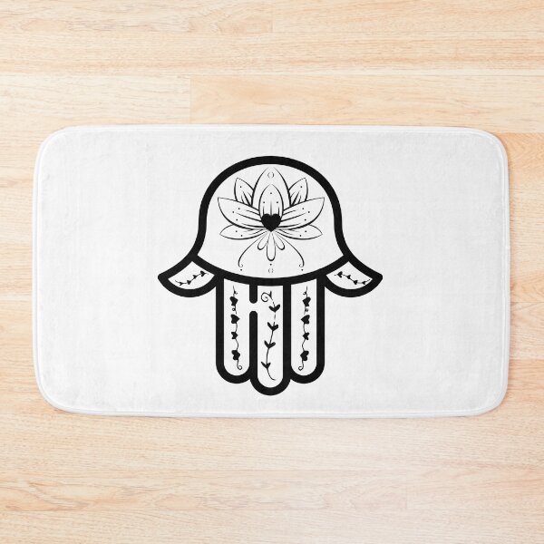 Item preview, Lotus Flower Heart Hamsa Hand designed and sold by hamsasoul.