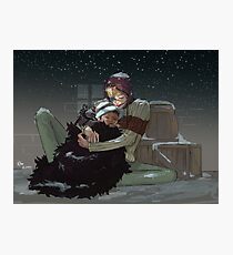 Corazon and Law (Snowy Night) Photographic Print