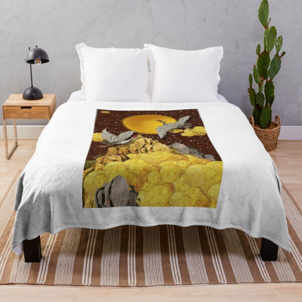 Item preview, Golden Japanese Cranes Mountain and Moon designed and sold by gani-75.