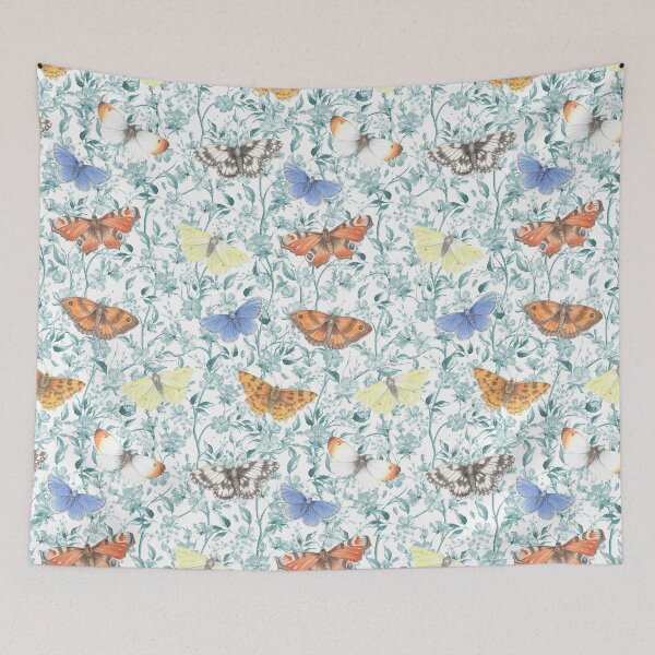 Artikelvorschau, Butterflies on Green pattern entworfen und verkauft von Theodora Gould.