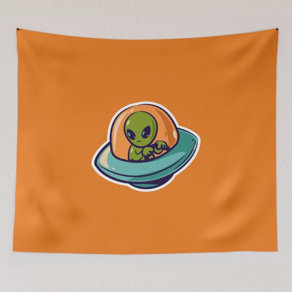 Item preview, Alien Riding An Ufo Cute designed and sold by mrkedi123.