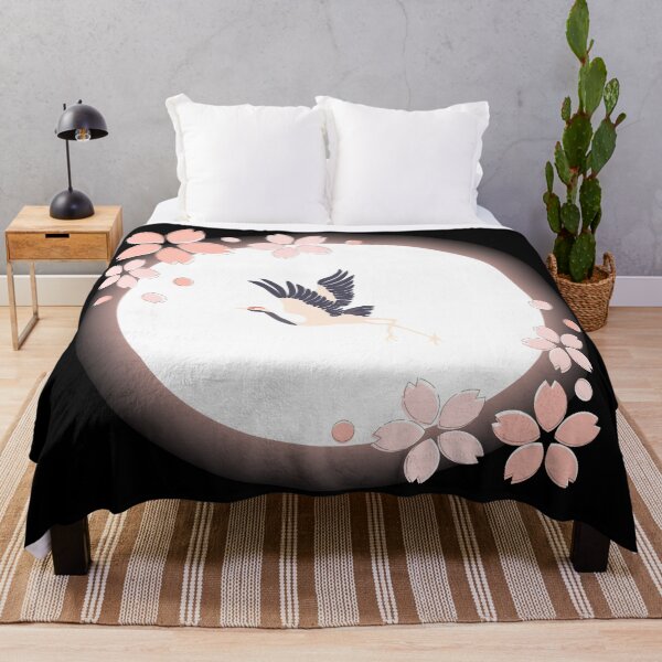 Item preview, Japanese Cranes in Moon Center with Sakura Flower designed and sold by gani-75.