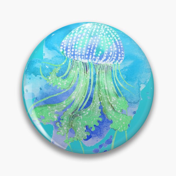 Item preview, Blue Sea Jellyfish Design designed and sold by seacreaturesDes.