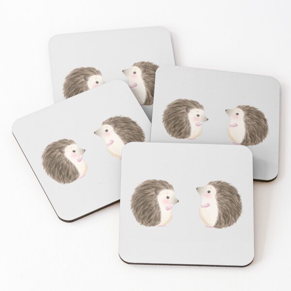 Item preview, Watercolor Hedgehogs Sticker Pack Set of 2 Cute Hedgehog Woodland Animals designed and sold by EddieBalevo.