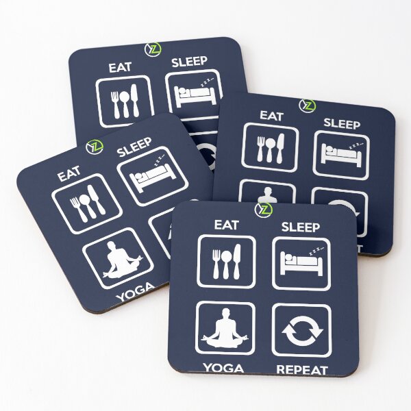 Item preview, Slick Modern Fun Eat Sleep Yoga Repeat Design designed and sold by ThompsonFiona.