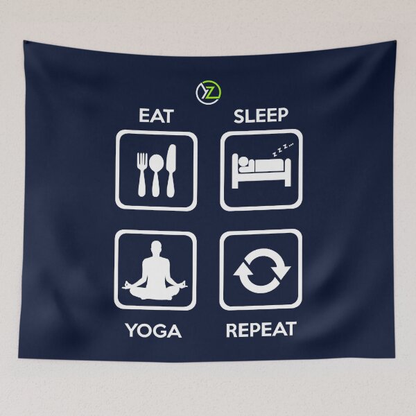 Item preview, Slick Modern Fun Eat Sleep Yoga Repeat Design designed and sold by ThompsonFiona.