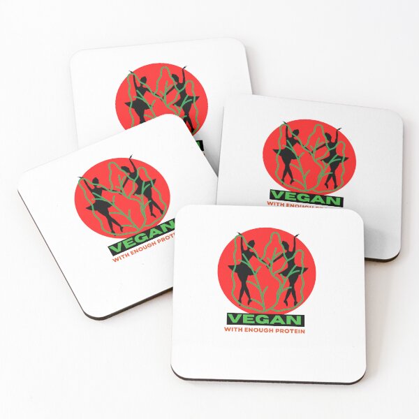 Item preview, Vegan With Enough Protein - Red Colorful Typography designed and sold by SBWorld.