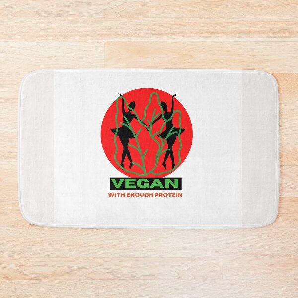 Item preview, Vegan With Enough Protein - Red Colorful Typography designed and sold by SBWorld.