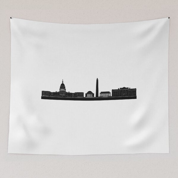 Item preview, Black DC Skyline Sticker designed and sold by NicholasPanas.