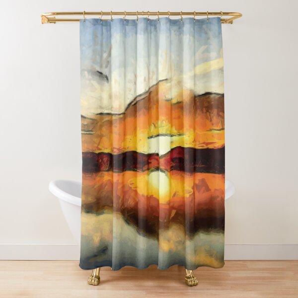 Item preview, Abstract Sunset on mountains designed and sold by Unaiza Khalid.