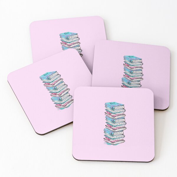 Item preview, Pink and cyan vintage stack books designed and sold by fatydesignspace.