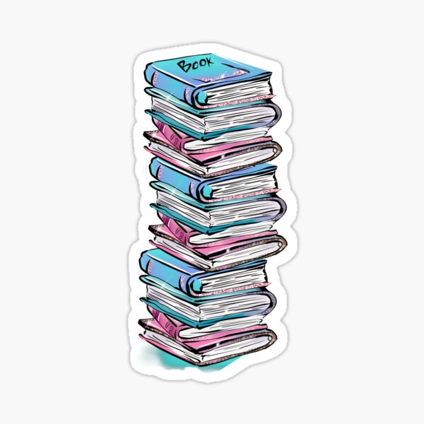 Book Stack Luxury bling Sticker for Sale by RachelRebel