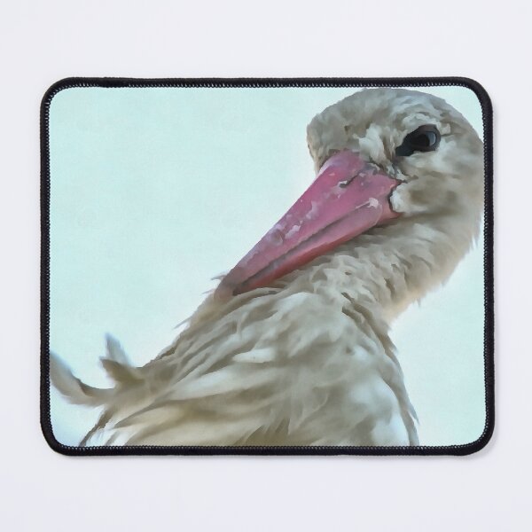Item preview, White Stork With Incredulous Expression Animal Art designed and sold by taiche.