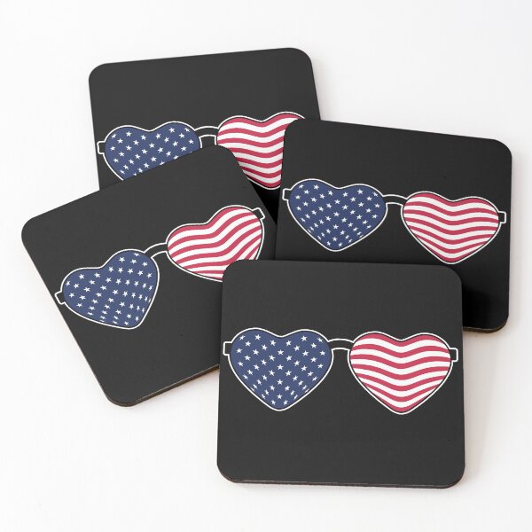 Item preview, USA Heart Sunglasses designed and sold by RaybenMedia.