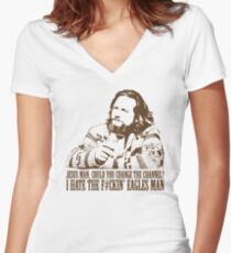 Big Lebowski Eagles Tshirt Women's Fitted V-Neck T-Shirt