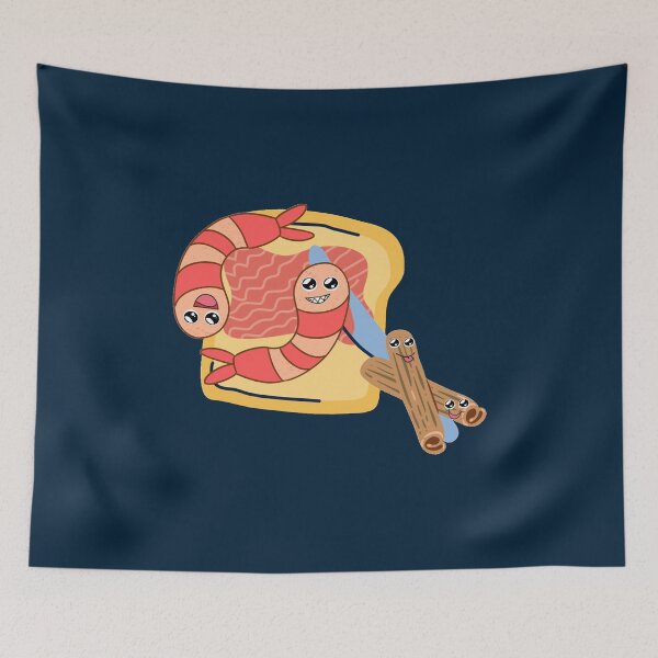 Item preview, Cute Funny Cinnamon Shrimp Toast  designed and sold by MurrayAlfie.