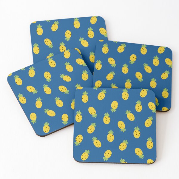 Item preview, Pineapple (Blue Background),Pattern,Multiple Pineapple designed and sold by Vaccine159.