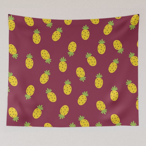 Item preview, Pineapple (Red Background),Pattern,Multiple Pineapple designed and sold by Vaccine159.