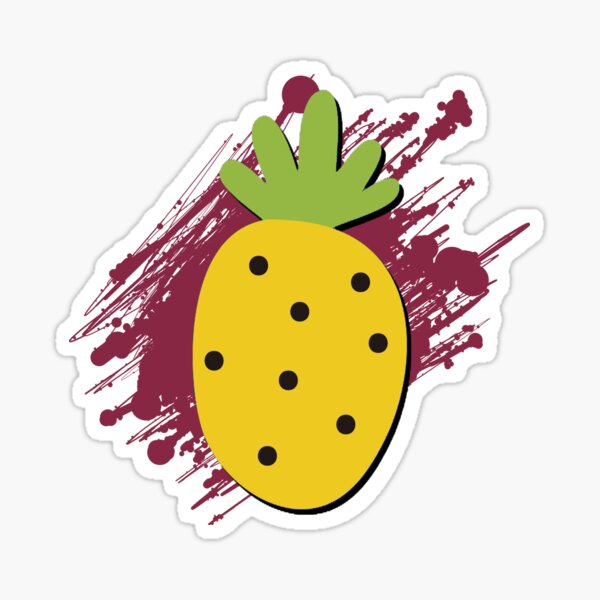 "Pineapple (Red Background),Pattern,Multiple Pineapple" Sticker for Sale by Vaccine1900 Redbubble