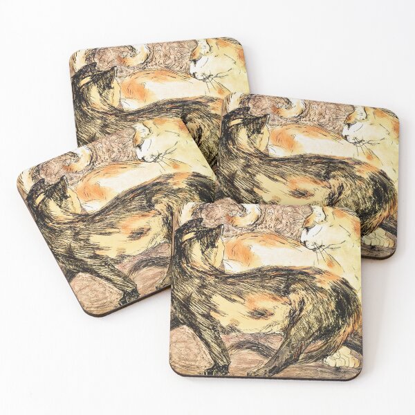 Artikelvorschau, Two Cats by Franz Marc entworfen und verkauft von WonderweissStudio.