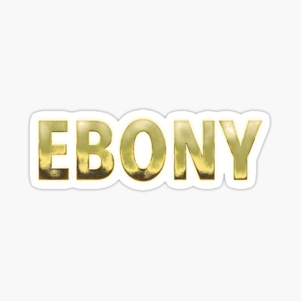 Ebony Name - Solid Gold Text Design Sticker