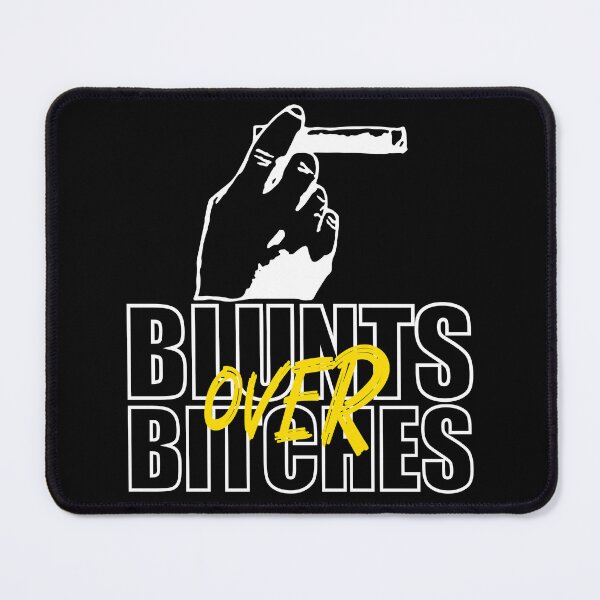Item preview, Blunts over bitches-  Funny Blunt Cannagar Smoker-  420 Stoner Design-  Yellow designed and sold by YomeHayin.