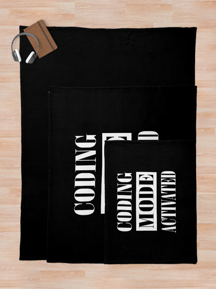 Thumbnail 5 of 6, Throw Blanket, Coding mode activated designed and sold by TheCodeChic.
