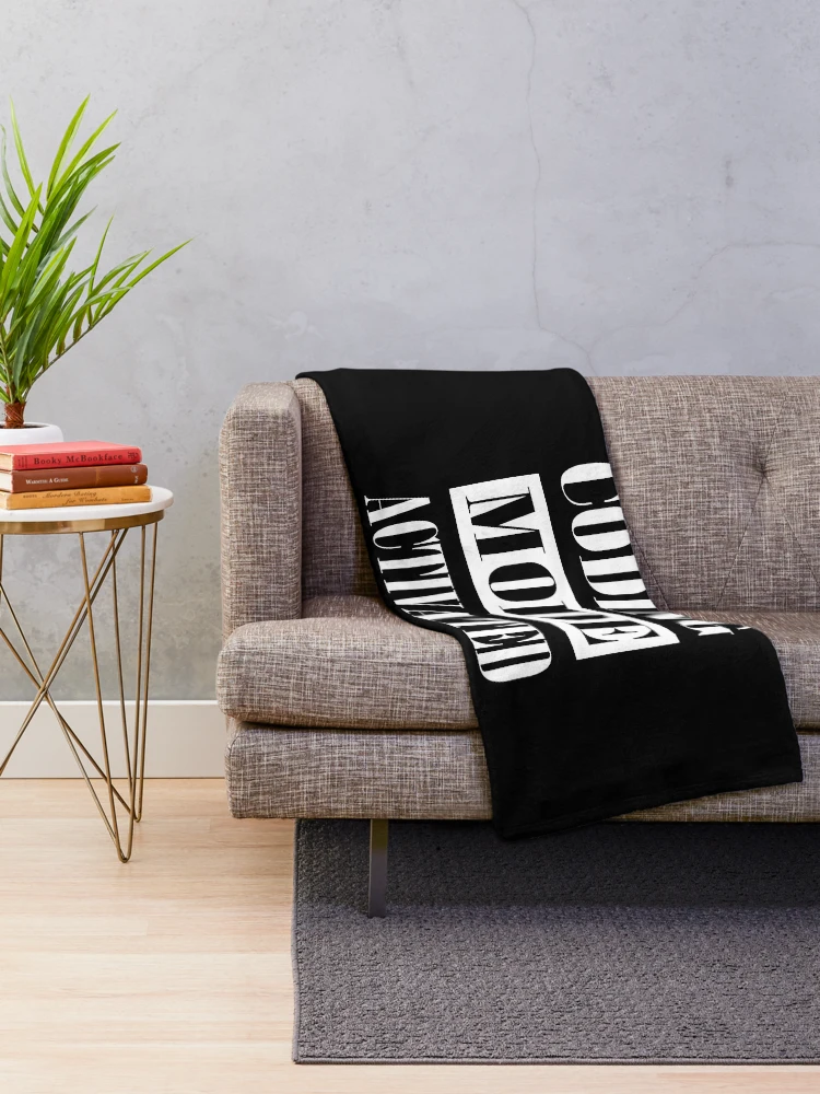 Thumbnail 2 of 6, Throw Blanket, Coding mode activated designed and sold by TheCodeChic.