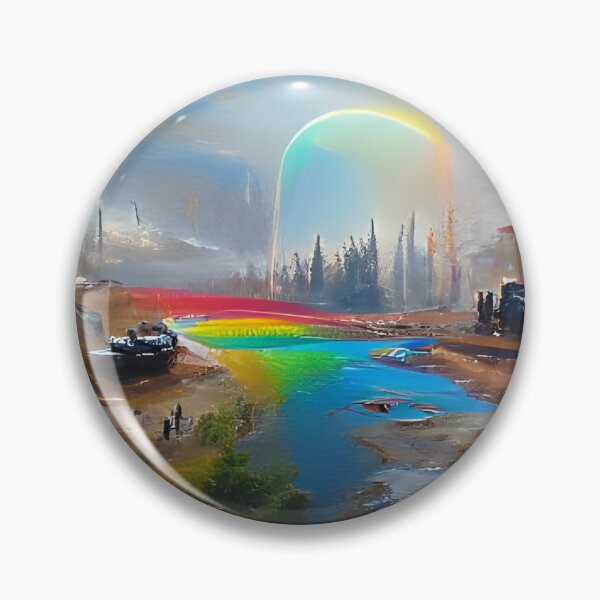 Aperçu de l'œuvre AI Generated Art, The world is a rainbow oil paint créée et vendue par ACC .