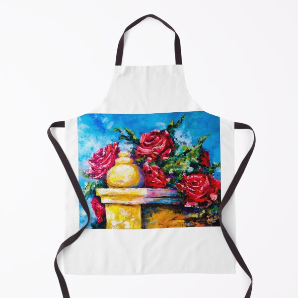 Item preview, Bush with red roses, oil painting by Marina Daniluka designed and sold by MariDaniArt.