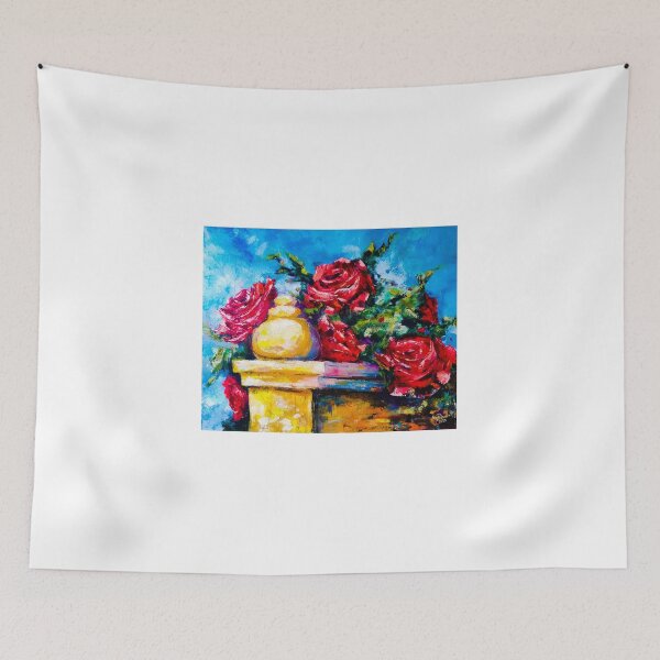 Item preview, Bush with red roses, oil painting by Marina Daniluka designed and sold by MariDaniArt.