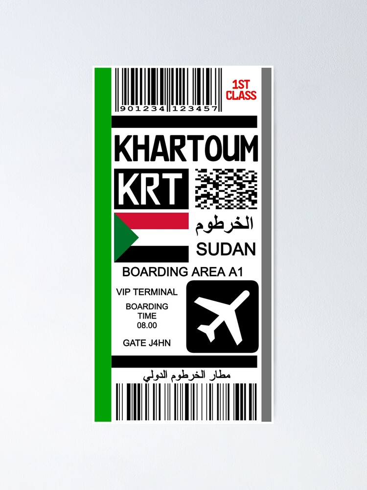 "Khartoum Sudan travel ticket" Poster for Sale by JDWalkerco | Redbubble