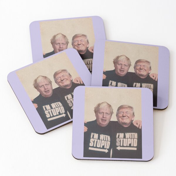 Item preview, Trump And Boris Johnson Im With Stupid Classic, Best Women 90s, Retro Cotton Printed Best Anti Trump, Custom T Anti Trump, Hot Idea designed and sold by JosypbStore.