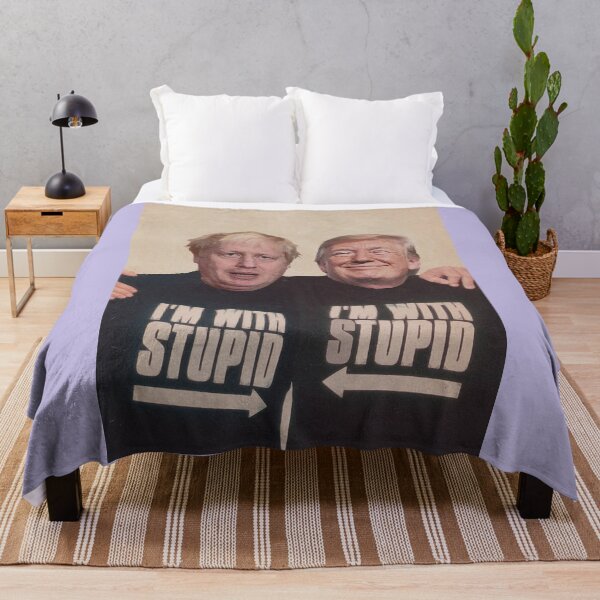 Item preview, Trump And Boris Johnson Im With Stupid Classic, Best Women 90s, Retro Cotton Printed Best Anti Trump, Custom T Anti Trump, Hot Idea designed and sold by JosypbStore.