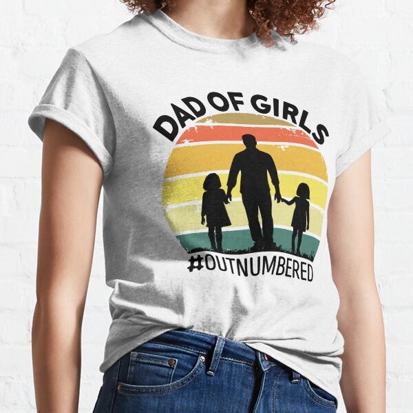 Premium Vector  Girl dad officially outnumbered t-shirt designs