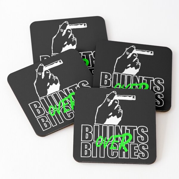 Item preview, Blunts over bitches-  Funny Blunt Cannagar Smoker-  420 Stoner Design-  Green  designed and sold by YomeHayin.