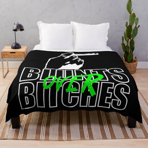 Item preview, Blunts over bitches-  Funny Blunt Cannagar Smoker-  420 Stoner Design-  Green  designed and sold by YomeHayin.