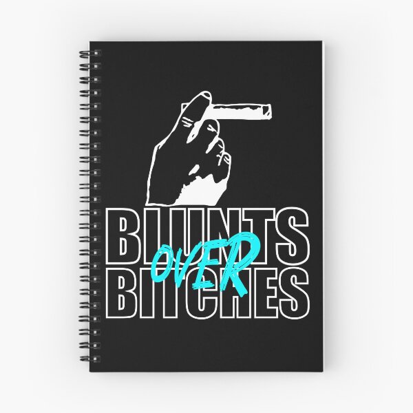 Item preview, Blunts over bitches-  Funny Blunt Cannagar Smoker-  420 Stoner Design-  Blue designed and sold by YomeHayin.