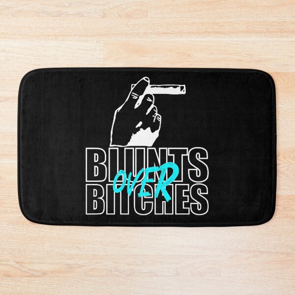 Item preview, Blunts over bitches-  Funny Blunt Cannagar Smoker-  420 Stoner Design-  Blue designed and sold by YomeHayin.