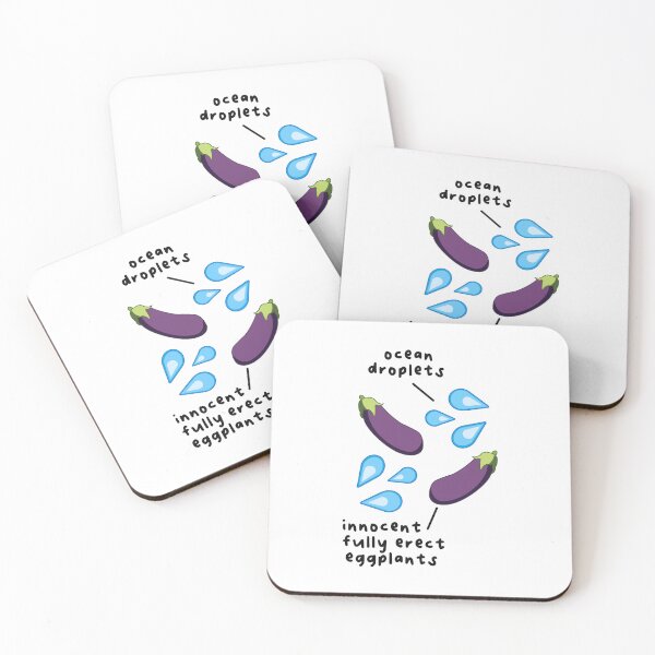 Item preview, Ocean Droplets Surrounding Two Innocent Eggplants designed and sold by thetiredmermaid.