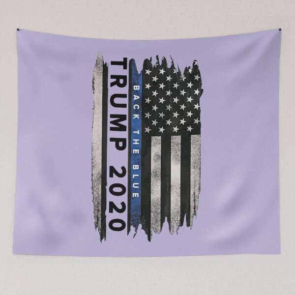 Item preview, Trump Backs The Blue Pro Trump Thin Blue Line Us Flag Police Black Cotton Size S 3xl Love, Trending designed and sold by JosypbStore.