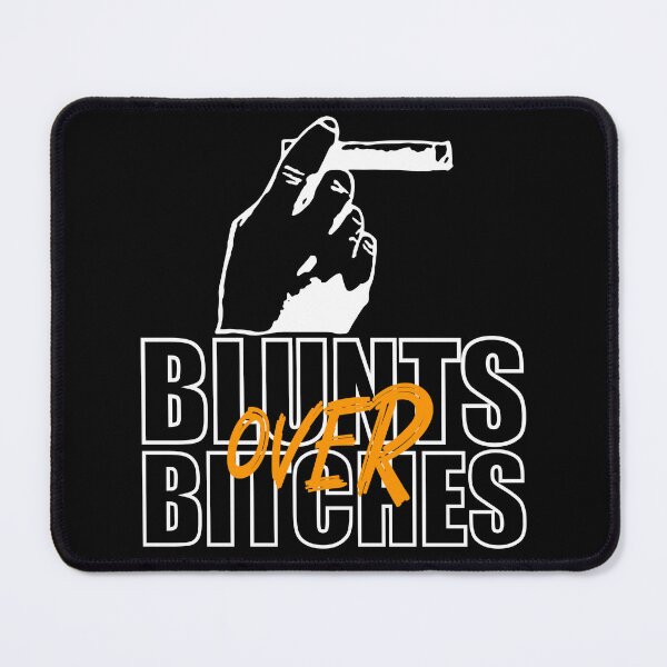 Item preview, Blunts over bitches-  Funny Blunt Cannagar Smoker-  420 Stoner Design-  Orange  designed and sold by YomeHayin.