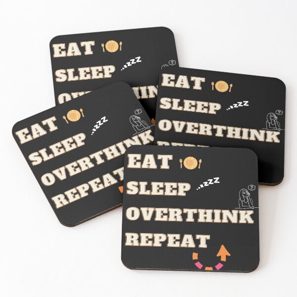 Artikelvorschau, eat sleep overthink repeat entworfen und verkauft von matasraa.
