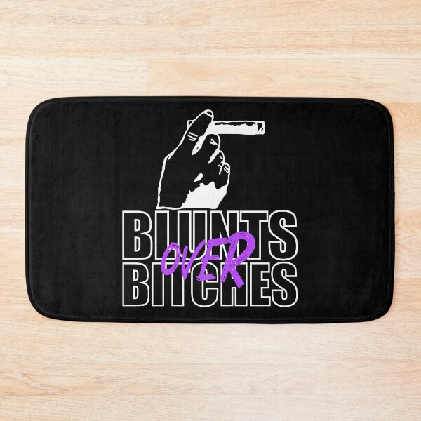 Item preview, Blunts over bitches-  Funny Blunt Cannagar Smoker-  420 Stoner Design-  Purple  designed and sold by YomeHayin.