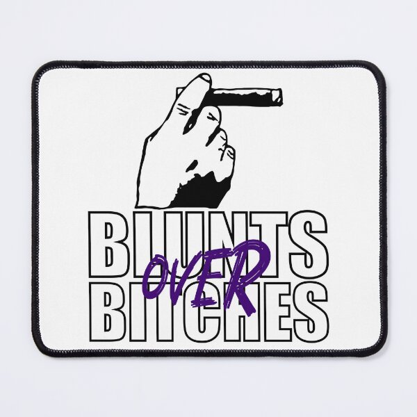 Item preview, Blunts over bitches-  Funny Blunt Cannagar Smoker-  420 Stoner Design-  Purple  designed and sold by YomeHayin.