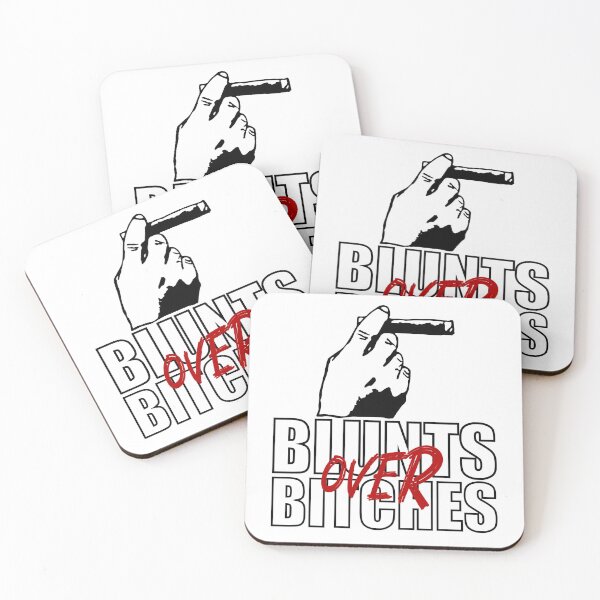 Item preview, Blunts over bitches-  Funny Blunt Cannagar Smoker-  420 Stoner Design-  Red designed and sold by YomeHayin.